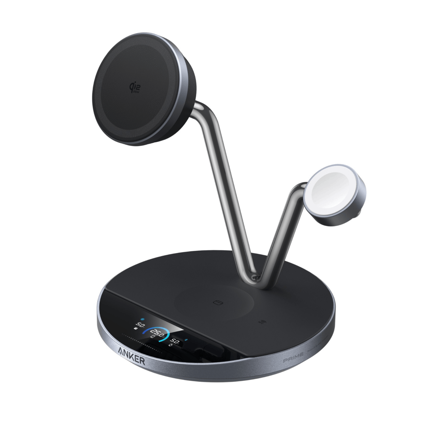 Anker Incarcator wireless Incarcator Wireless Anker Prime 3-in-1 MagGo AirCool B25X7G11 | Qi2, 25W, Negru
