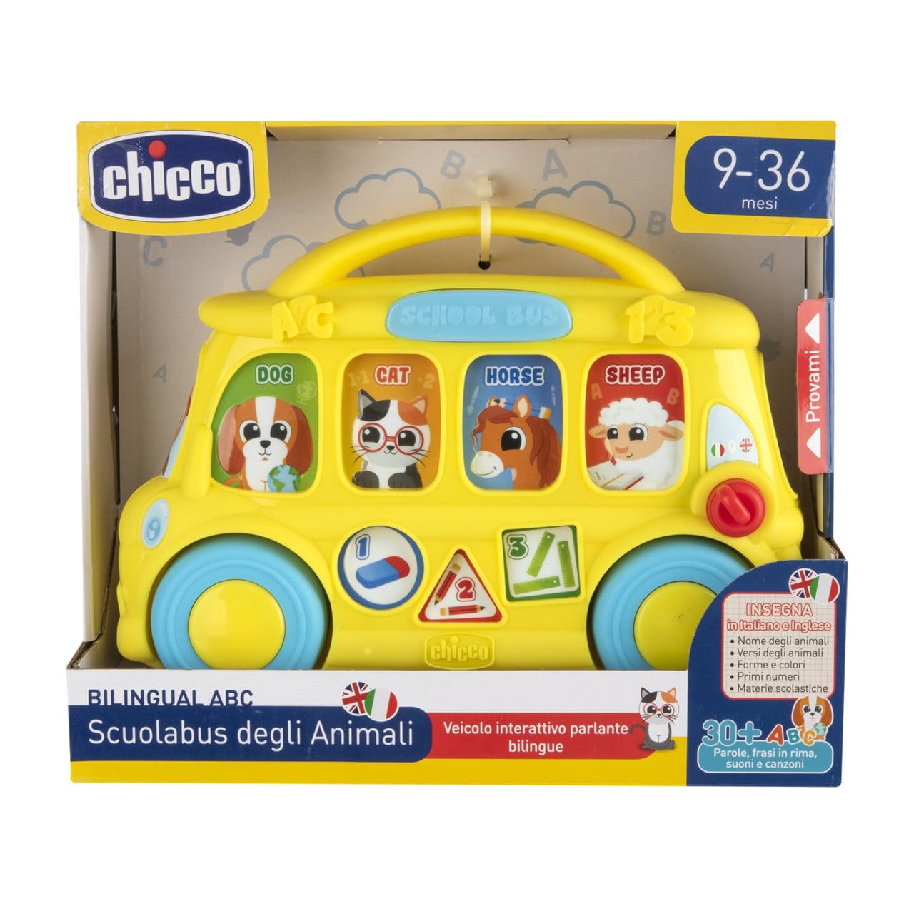 Chicco Jucării Jucarie Chicco 1129700-1 | Autobuz Scolar Interactiv, Bilingva, 9-36 Luni