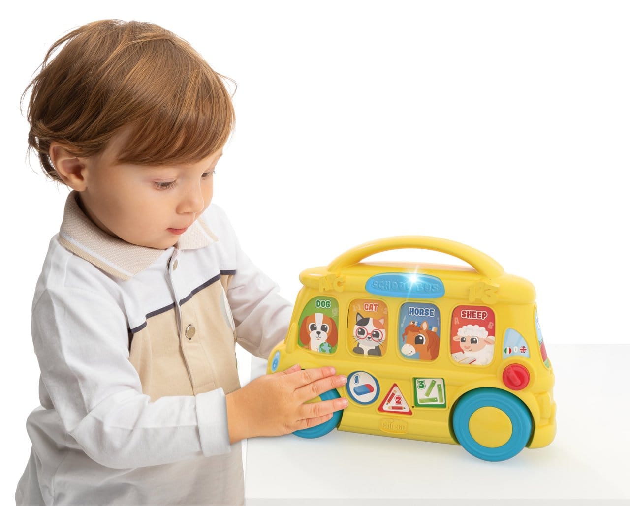 Chicco Jucării Jucarie Chicco 1129700-1 | Autobuz Scolar Interactiv, Bilingva, 9-36 Luni
