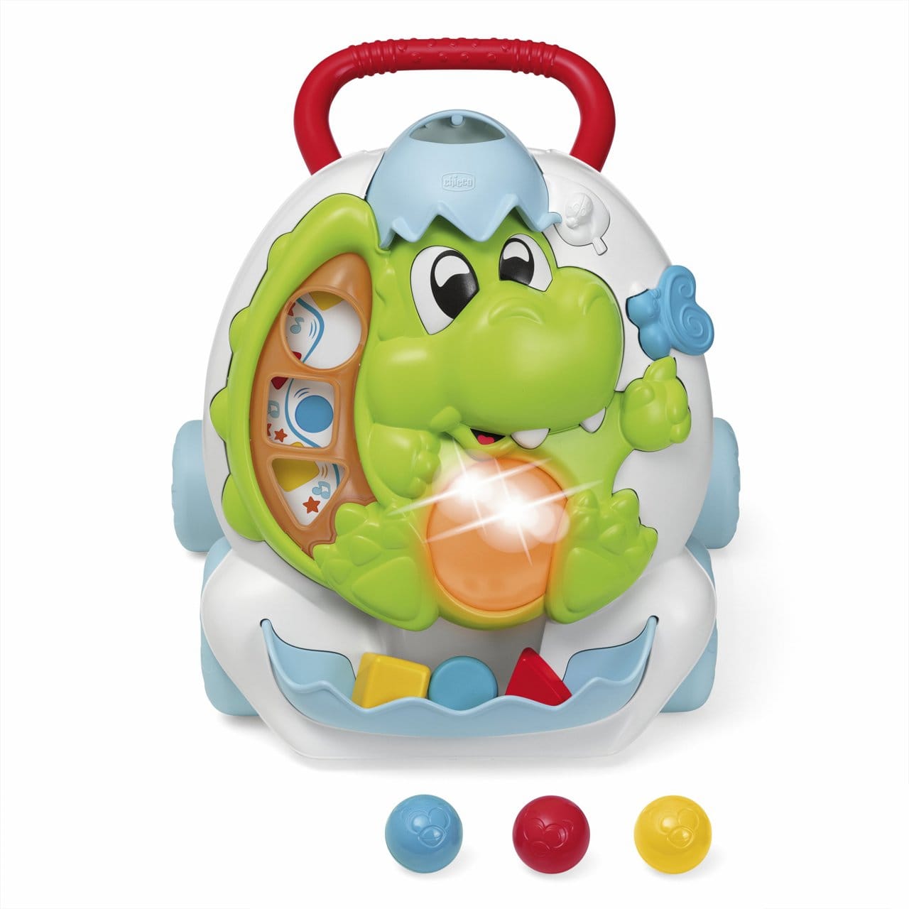 Chicco Jucării Jucarie Chicco 11293-1 | Centru Activitati 2-in-1, Antemergator Dinozaur, 9-24 Luni