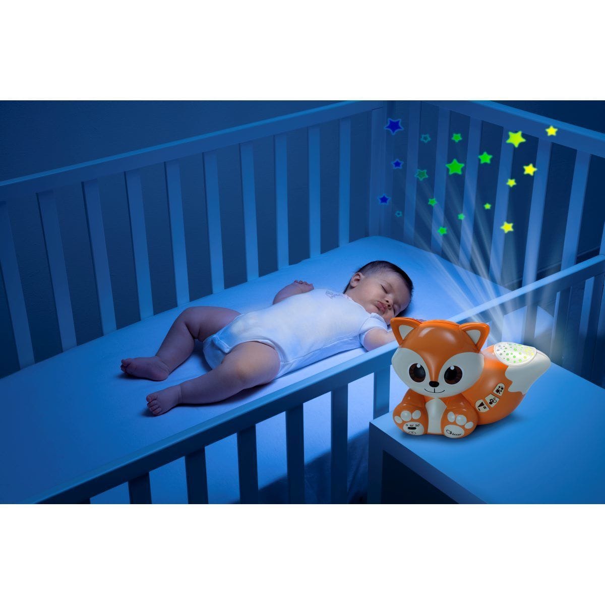 Chicco Jucării Jucarie Chicco 10064-1 | 2 in 1 Carucior si Lampa Veghe, Vulpita Foxy, 0 Luni+
