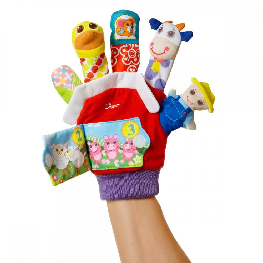 Chicco Îngrijire bebe Manusa Chicco cu Marionete Ferma de Animale 07651-1 | 3-24 Luni