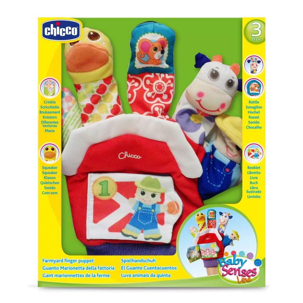 Chicco Îngrijire bebe Manusa Chicco cu Marionete Ferma de Animale 07651-1 | 3-24 Luni