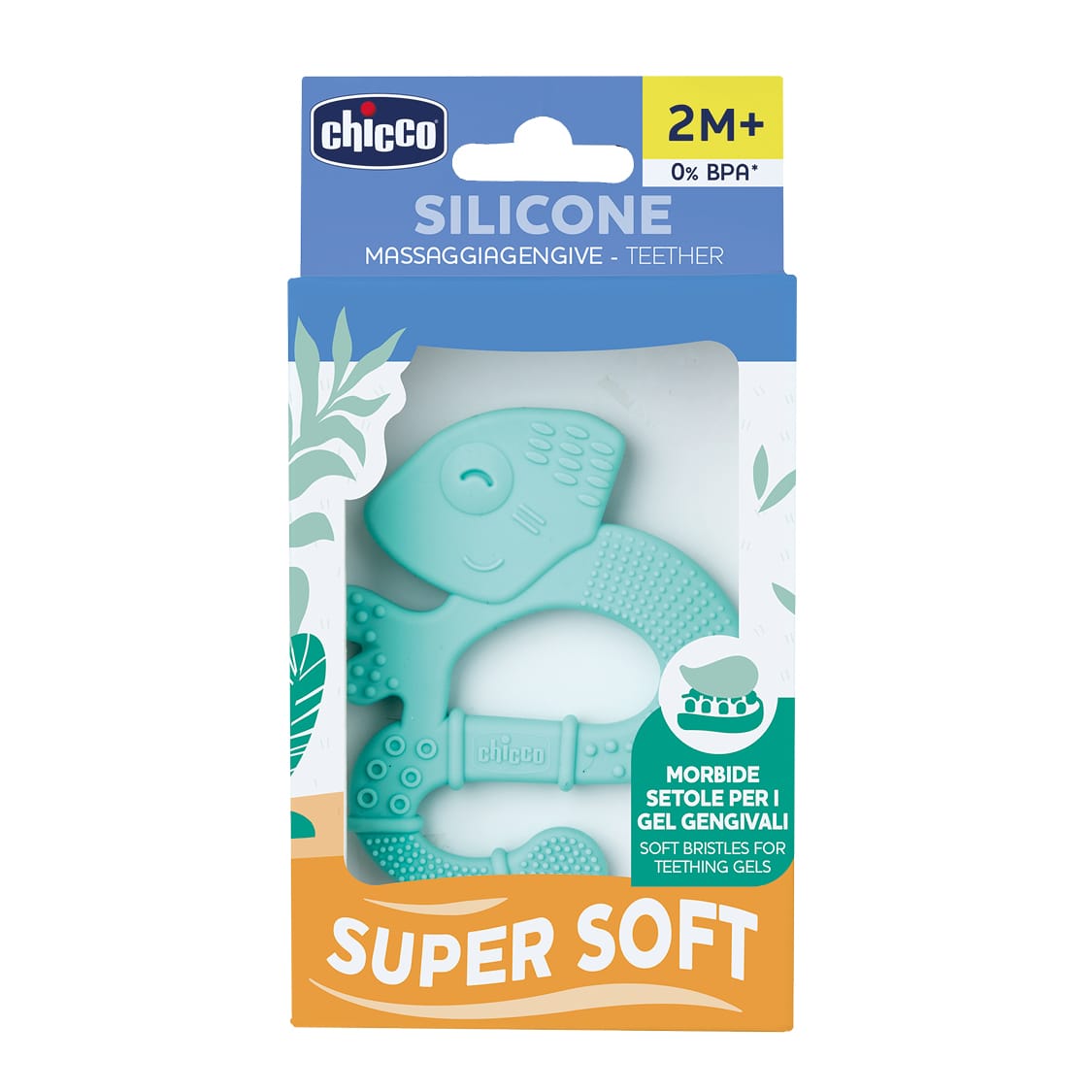 Chicco Jucării Jucarie Chicco 2811020-7 | Dentitie Silicon, Cameleon Vernil, 2luni+