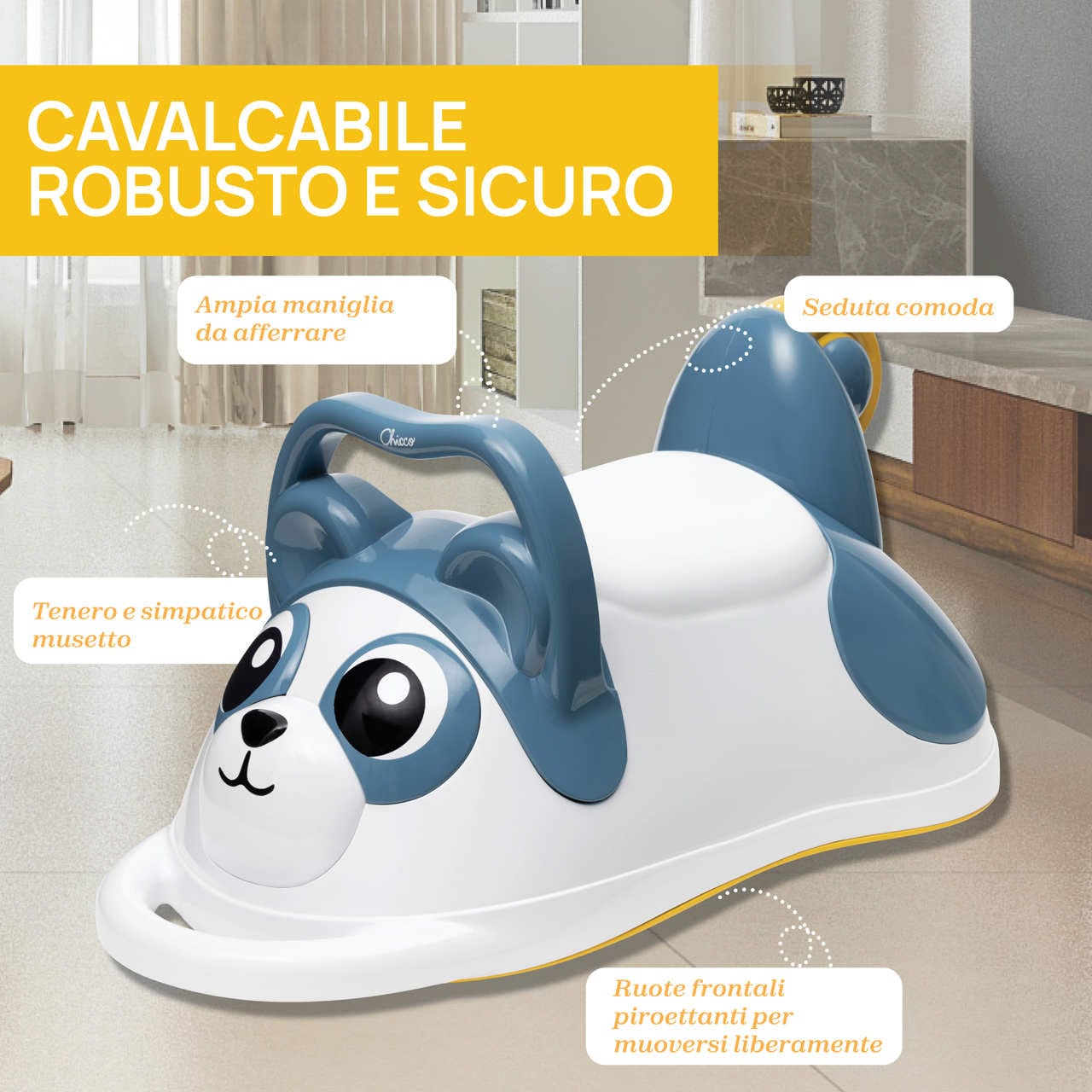 Chicco Jucării Jucarie Chicco 11856-1 | Ride-on Panda Montessori, 1-3 ani