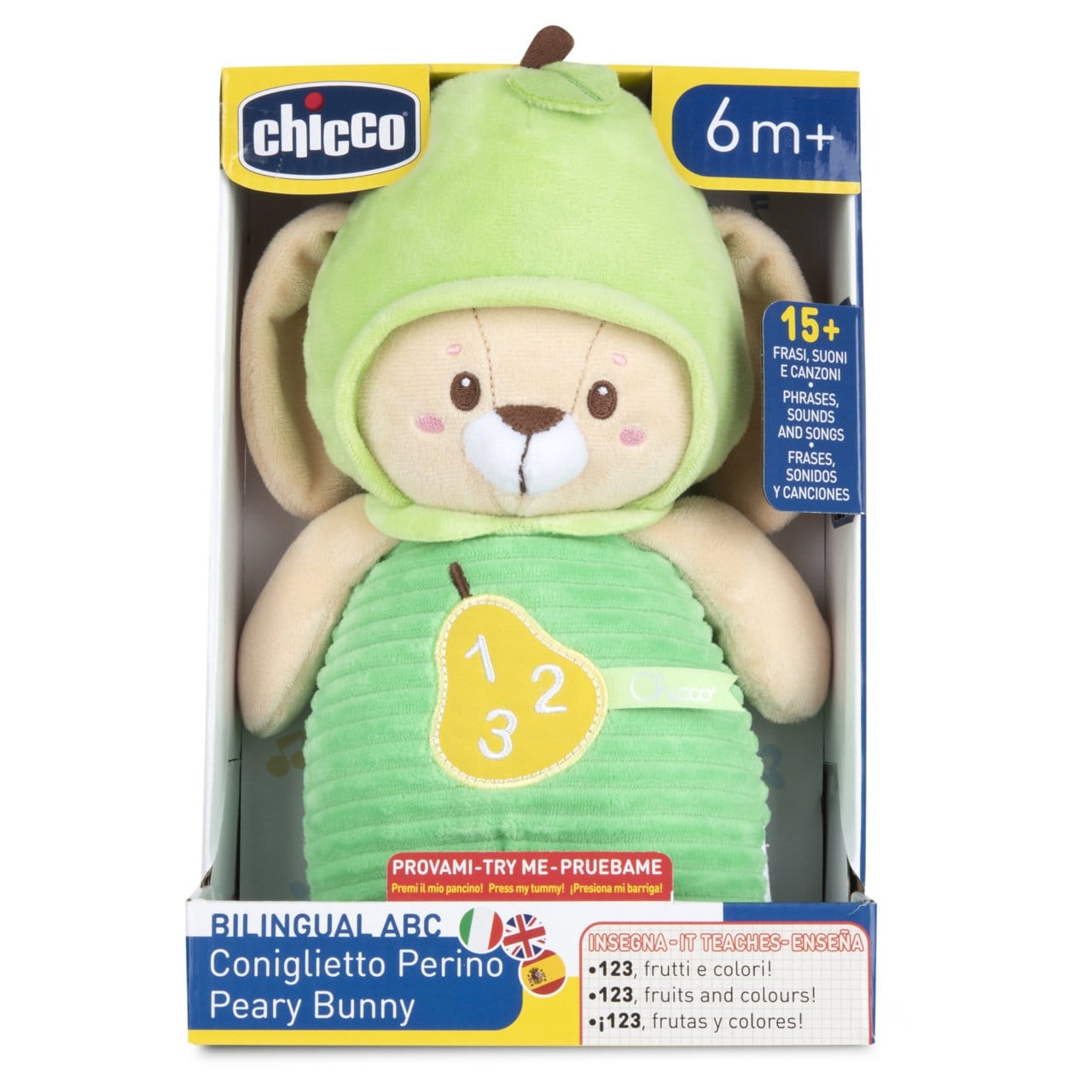 Chicco Jucării Jucarie Chicco Perry Bunny 1157168-1 | Iepuras Trilingv, Interactiv, 6luni+
