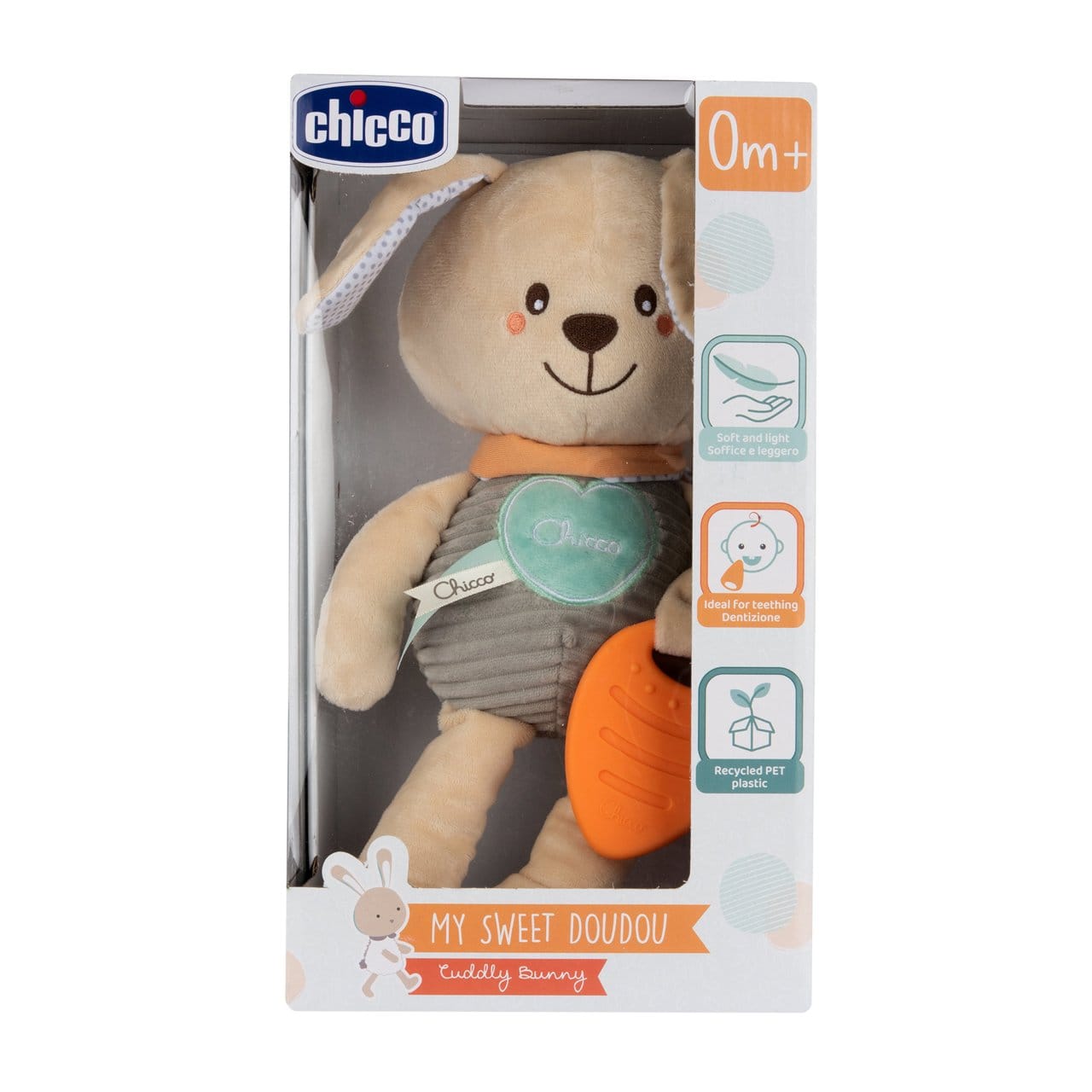 Chicco Jucării Jucarie Copii Chicco My Sweet Doudou 11467-1 | Plus, Multisenzorial, Zornaitoare, Bej, 0luni+
