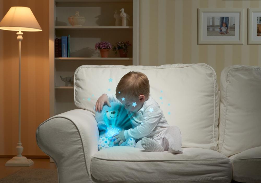 Chicco Jucării Jucarie Chicco 0801520-1 | Ursulet Proiectie, Bebelus, Albastra, 0luni+