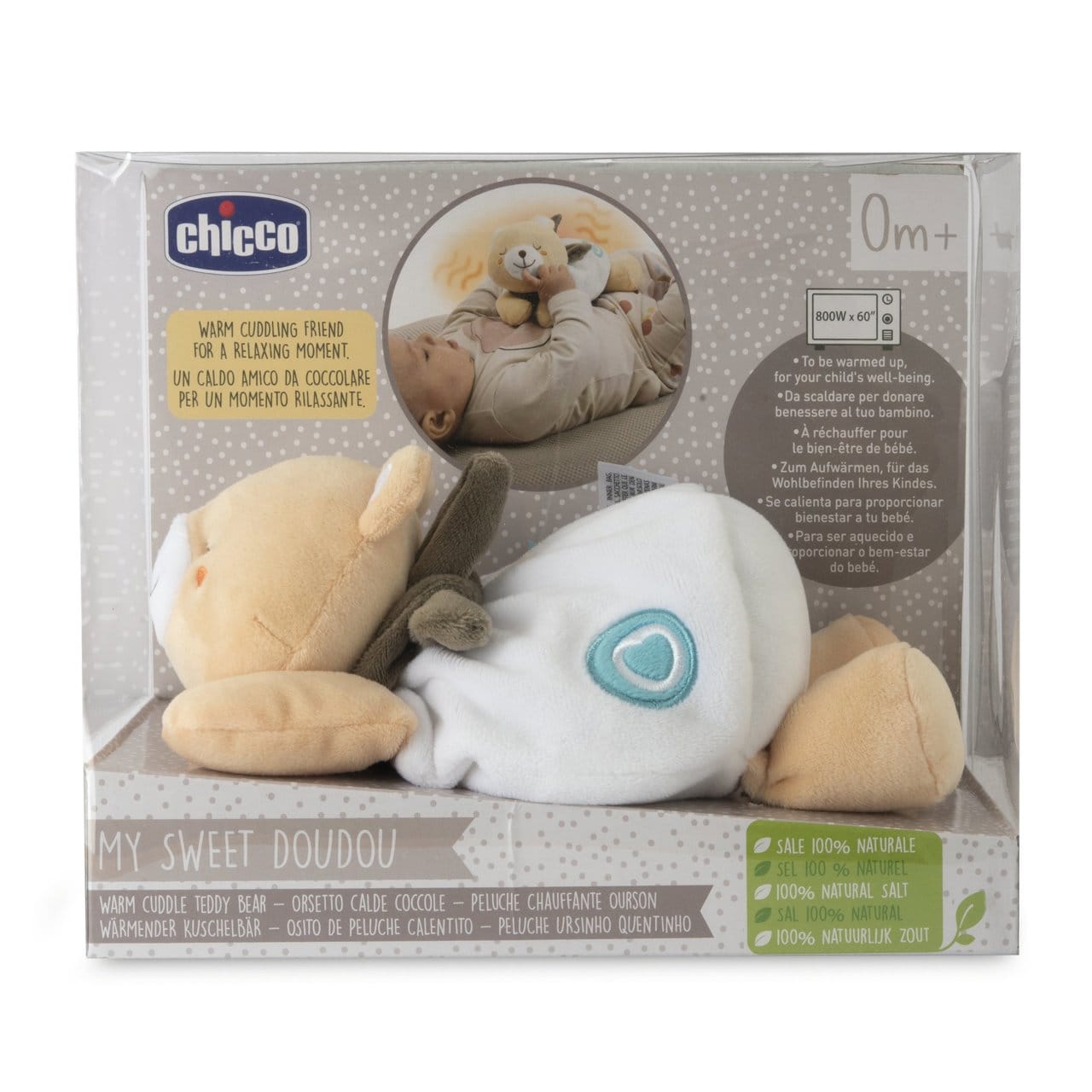 Chicco Jucării Jucarie de Plus Chicco 12160-1 | Ursulet Anticolici, My Sweet Doudou, Unisex, 0luni+