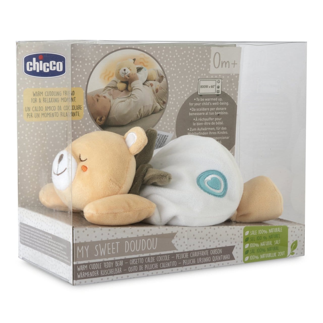 Chicco Jucării Jucarie de Plus Chicco 12160-1 | Ursulet Anticolici, My Sweet Doudou, Unisex, 0luni+