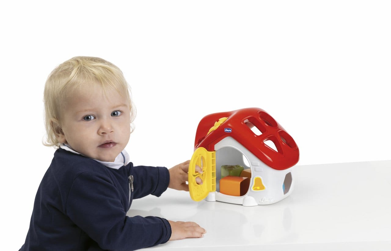 Chicco Jucării Jucarie Chicco 1209600-1 | Sortare 2 in 1, Casuta ABC, Franceza-Engleza, 10-36 Luni