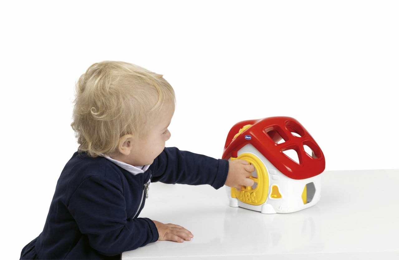 Chicco Jucării Jucarie Chicco 1209600-1 | Sortare 2 in 1, Casuta ABC, Franceza-Engleza, 10-36 Luni