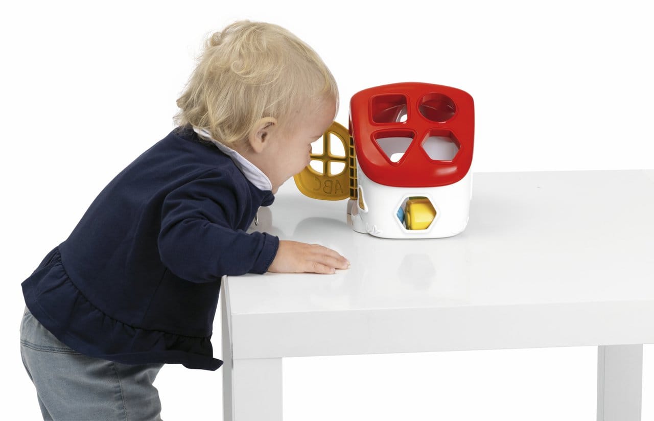 Chicco Jucării Jucarie Chicco 1209600-1 | Sortare 2 in 1, Casuta ABC, Franceza-Engleza, 10-36 Luni
