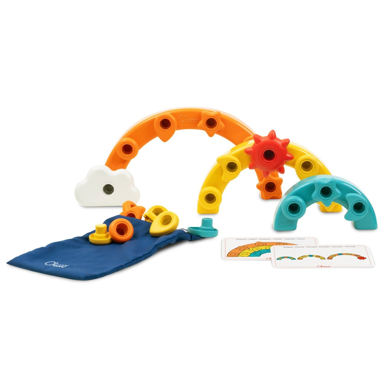 Chicco Jucării Jucarie Chicco 12198-1 | Sortare si Indemanare, 2 in 1, Curcubeu, 1-3 ani
