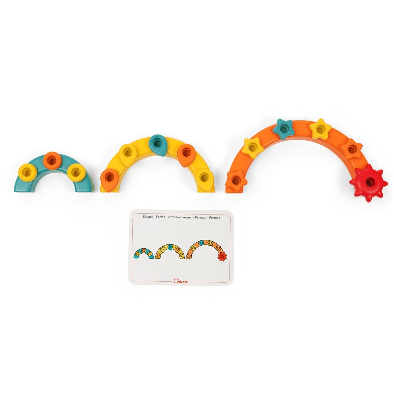 Chicco Jucării Jucarie Chicco 12198-1 | Sortare si Indemanare, 2 in 1, Curcubeu, 1-3 ani