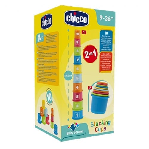 Chicco Jucării Jucarie Chicco 07511-1_NA | Piramida de Canute, Sortare si Stivuire, 2 in 1, 9-36 luni