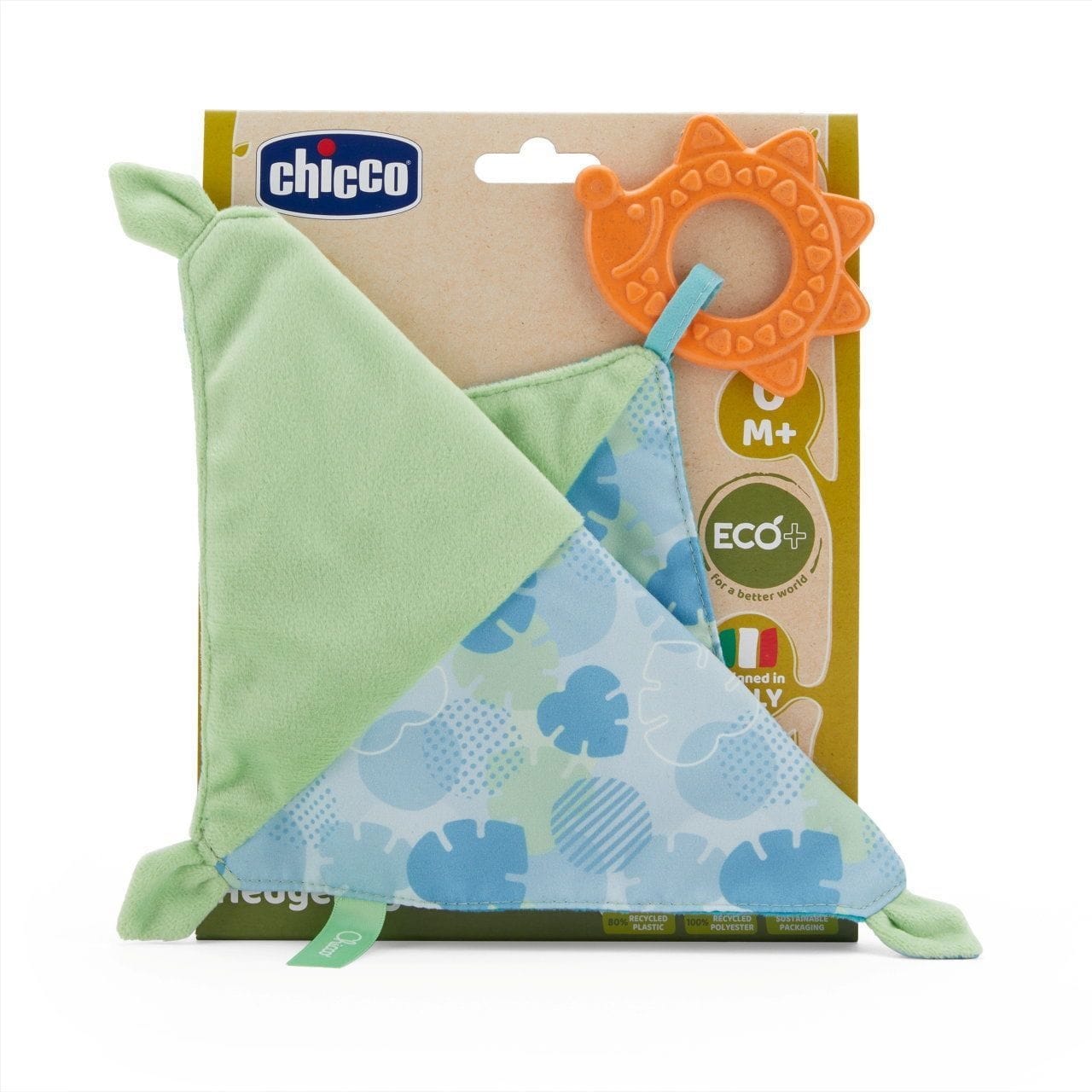 Chicco Jucării Jucarie Chicco 11116-1 | Paturica Doudou, Inel Gingival, 0luni+, Ecologica
