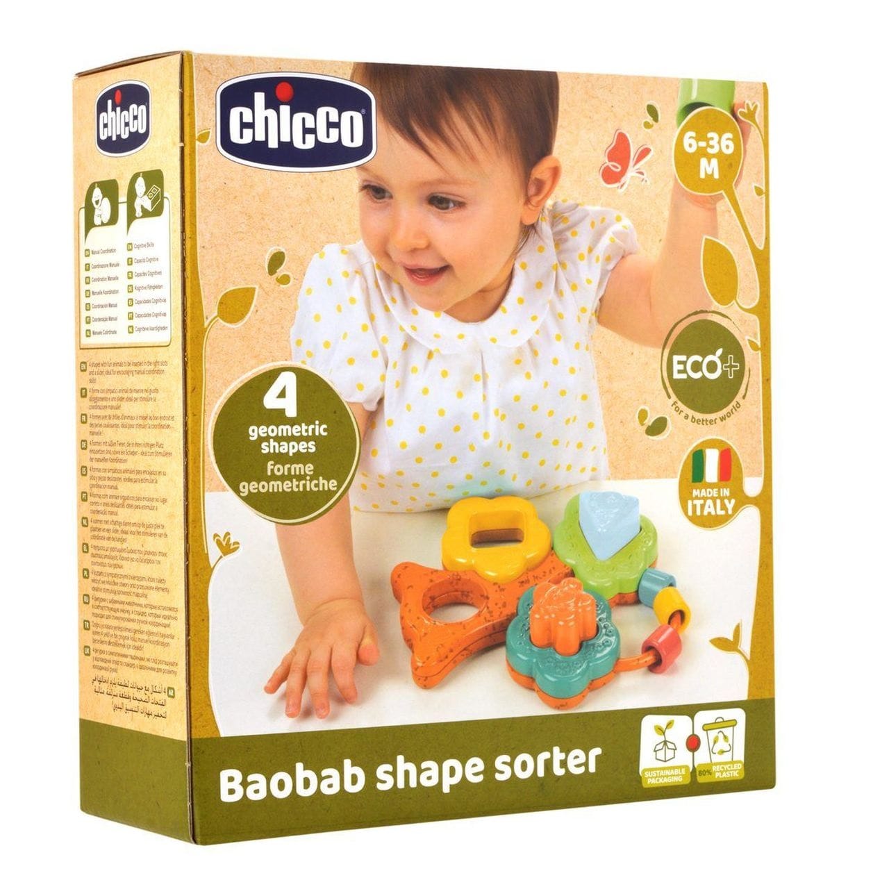 Chicco Jucării Jucarie Chicco Baobab 10493-1 | Sortare, Stivuire, Ecologica, 6-36 luni