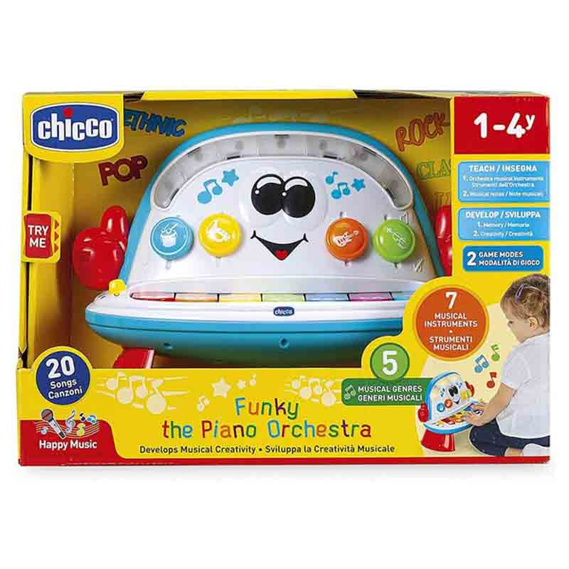 Chicco Jucării Jucarie Electronica Chicco 10111-1 | Pian Orchestra Funky, 1-4 Ani, Interactiv