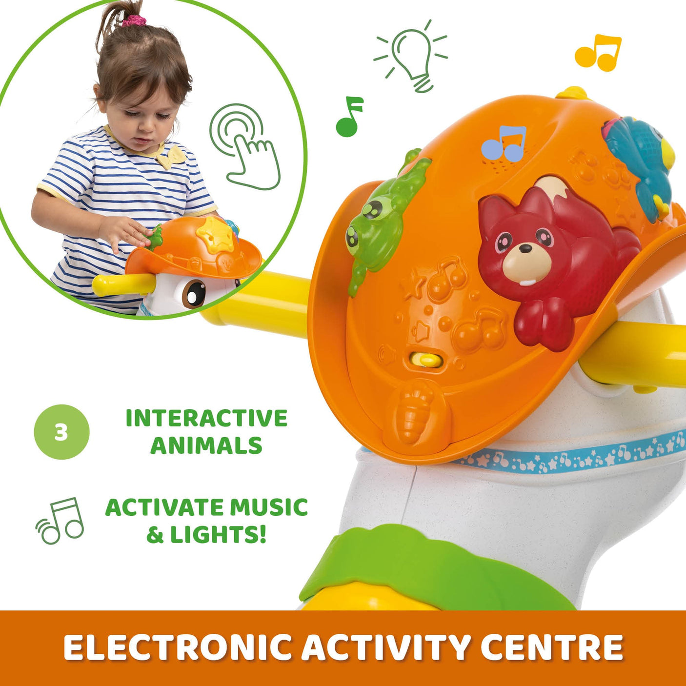 Chicco Jucării Jucarie Chicco 11314-1 | Calutul Baby Rodeo 3 in 1, Evolutiva, 1-3 ani