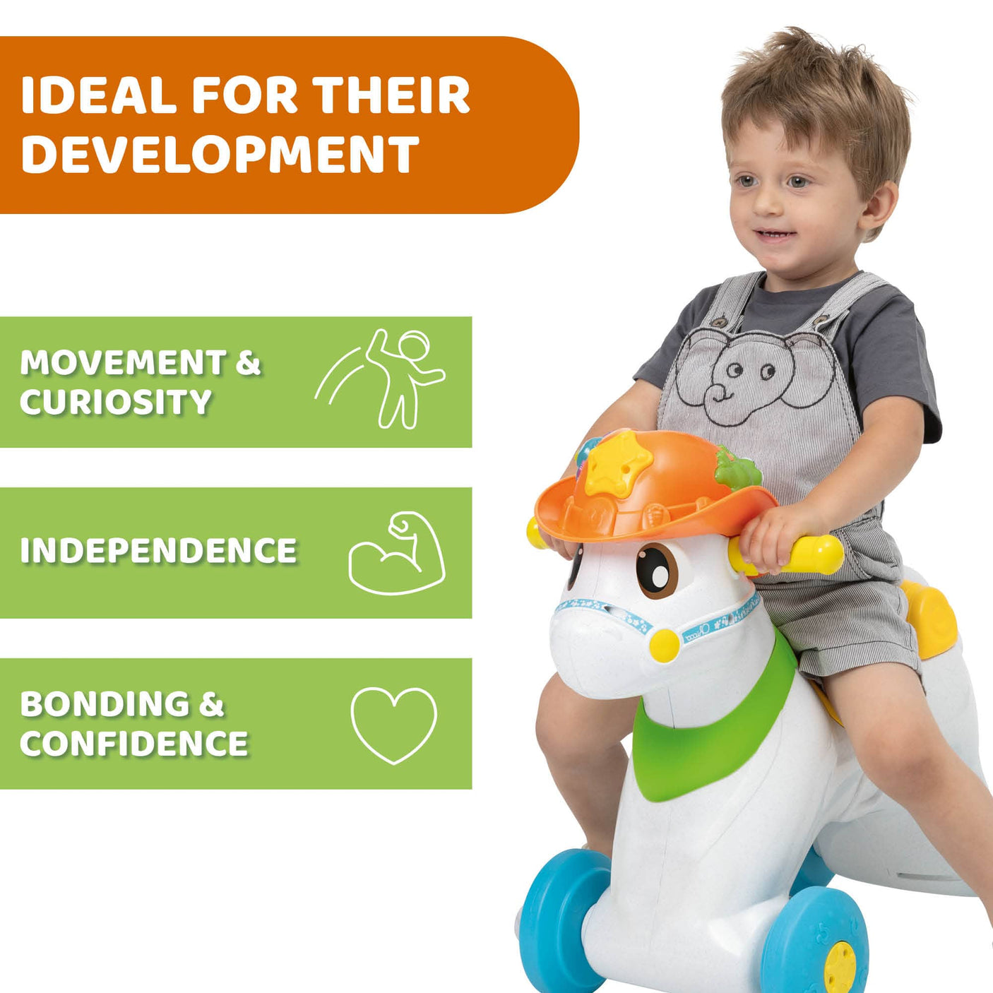 Chicco Jucării Jucarie Chicco 11314-1 | Calutul Baby Rodeo 3 in 1, Evolutiva, 1-3 ani