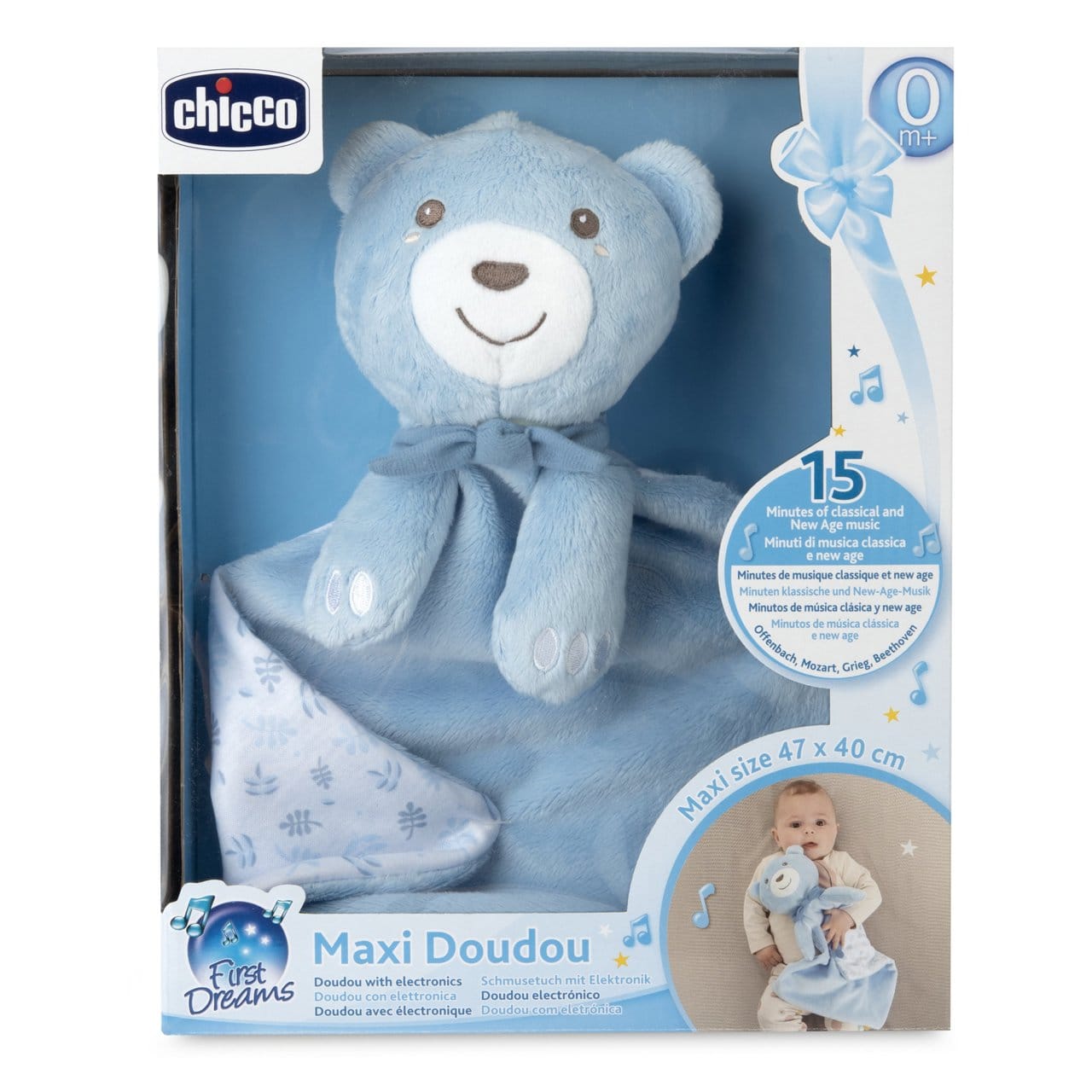 Chicco Jucării Jucarie Muzicala Chicco Maxi Doudou Firstdreams | Bleu, 0 luni+, Interactiva