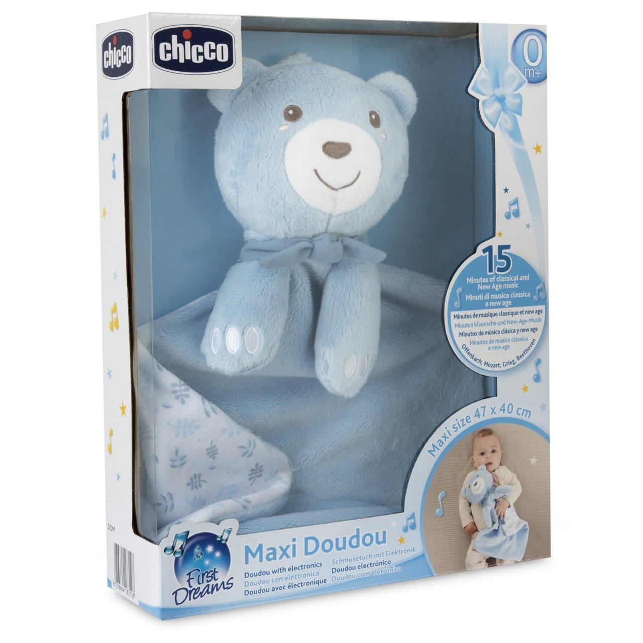 Chicco Jucării Jucarie Muzicala Chicco Maxi Doudou Firstdreams | Bleu, 0 luni+, Interactiva