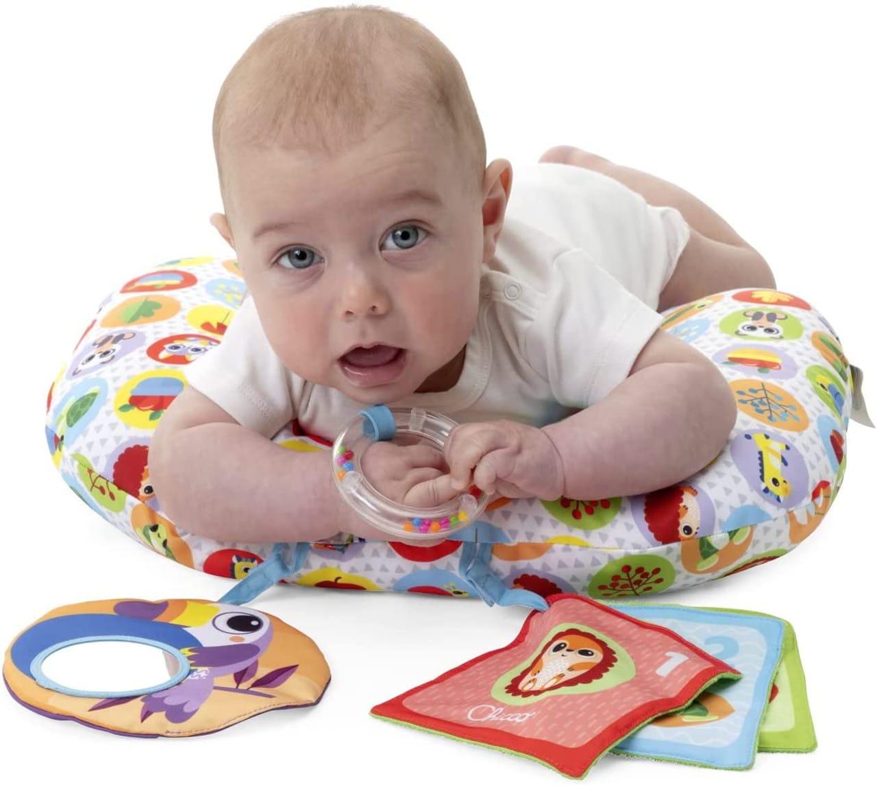 Chicco Jucării Jucarie Chicco 11351-1 | Pernuta Tummy Time, Animalute, 2-9 luni