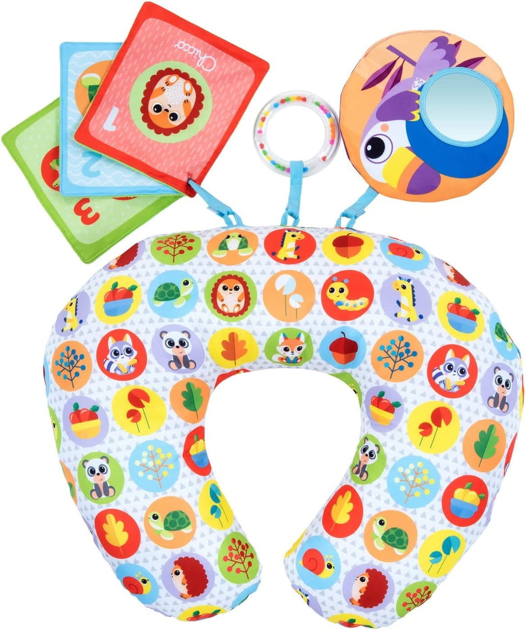 Chicco Jucării Jucarie Chicco 11351-1 | Pernuta Tummy Time, Animalute, 2-9 luni