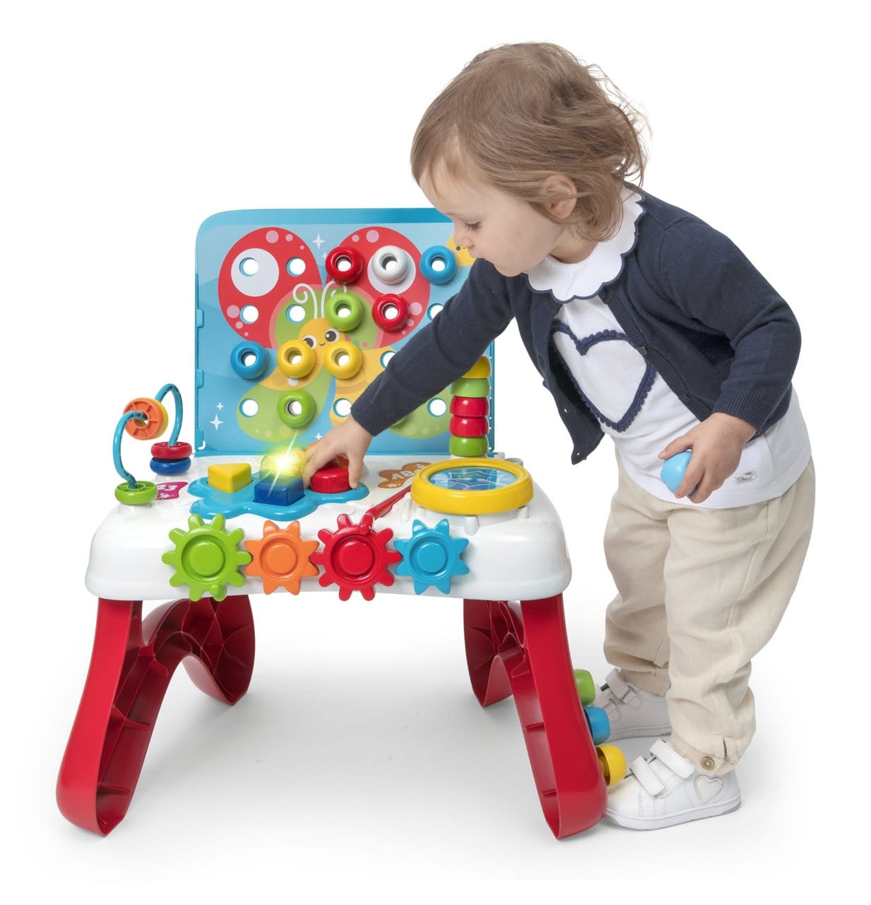 Chicco Jucării Jucarie Chicco 1155030-1 | Centru Activitate Montessori, Masuta Educativa, Bilingv FR/EN, 1-4 Ani