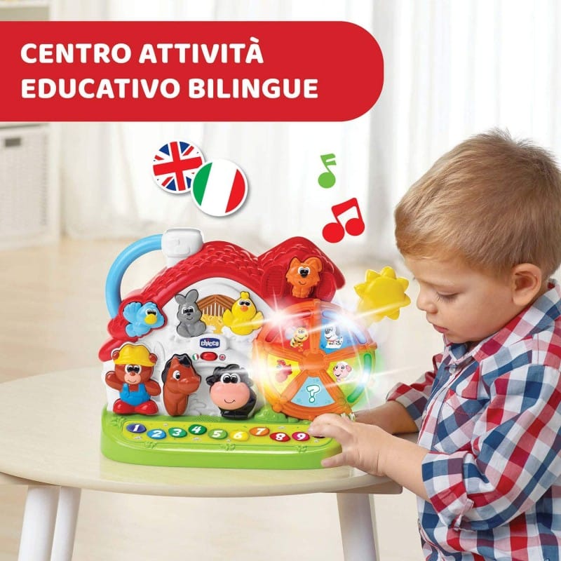Chicco Jucării Jucarie Vorbitoare Chicco 09604-1 | Noua Ferma, Bilingva IT/EN, 1-4 Ani