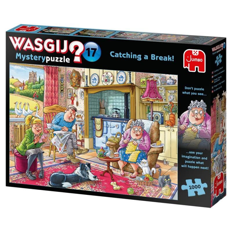 Jumbo Spiele Puzzle Jumbo Wasgij Mystery 17 „Friede, Freude, Eierkuchen” 1000 piese (19175)