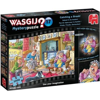 Jumbo Spiele Puzzle Jumbo Wasgij Mystery 17 „Friede, Freude, Eierkuchen” 1000 piese (19175)