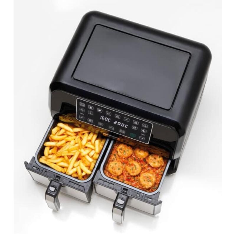Kenwood Air Fryer Air Fryer Kenwood HFM20.000MB | 2 Compartimente, 4L, Control Independent, Negru/Argintiu