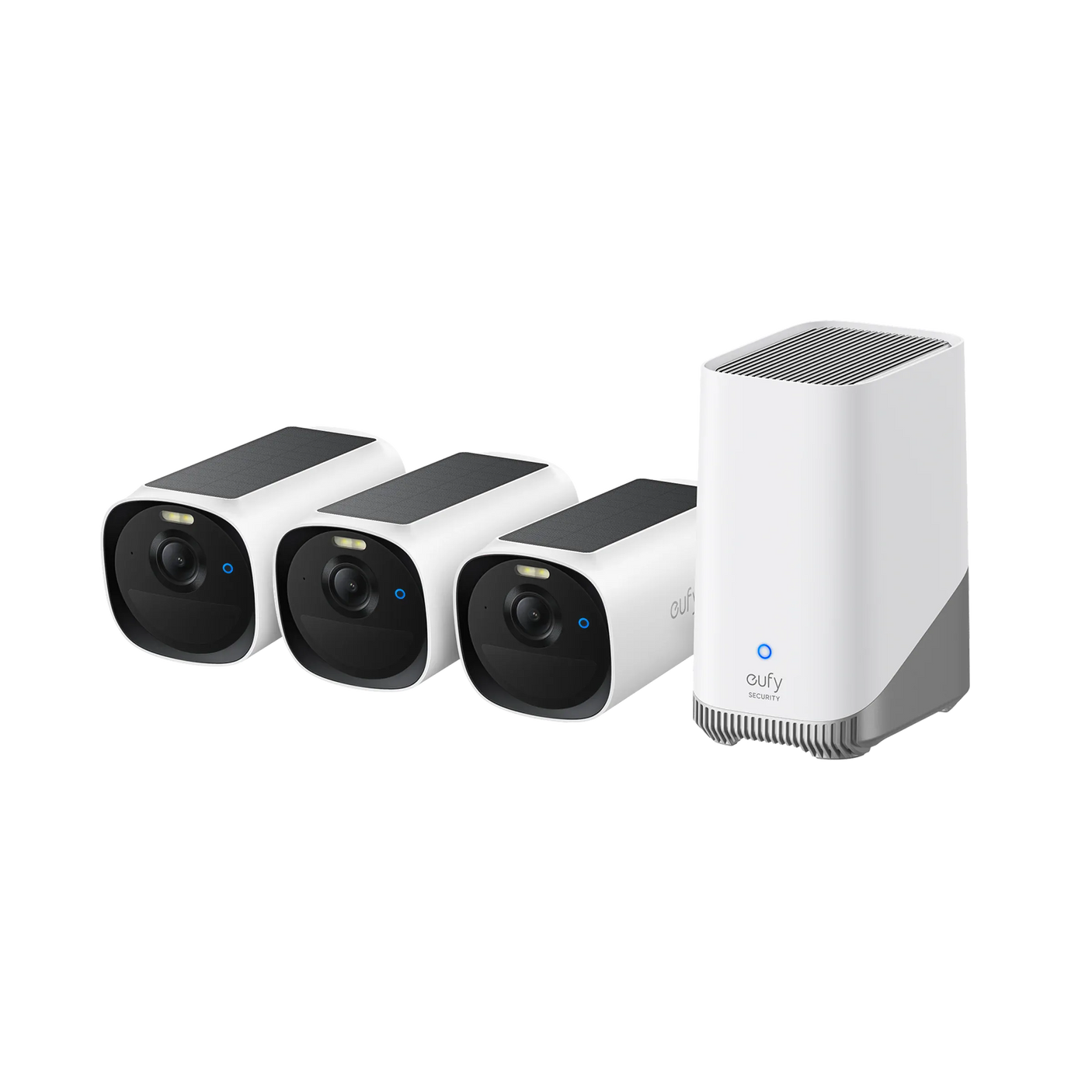 Eufy Camera de supraveghere Kit Supraveghere Video Eufy E8144328 | 2K HD, 3 Camere, Incarcare Solara, MaxColour Vision, Homebase 3