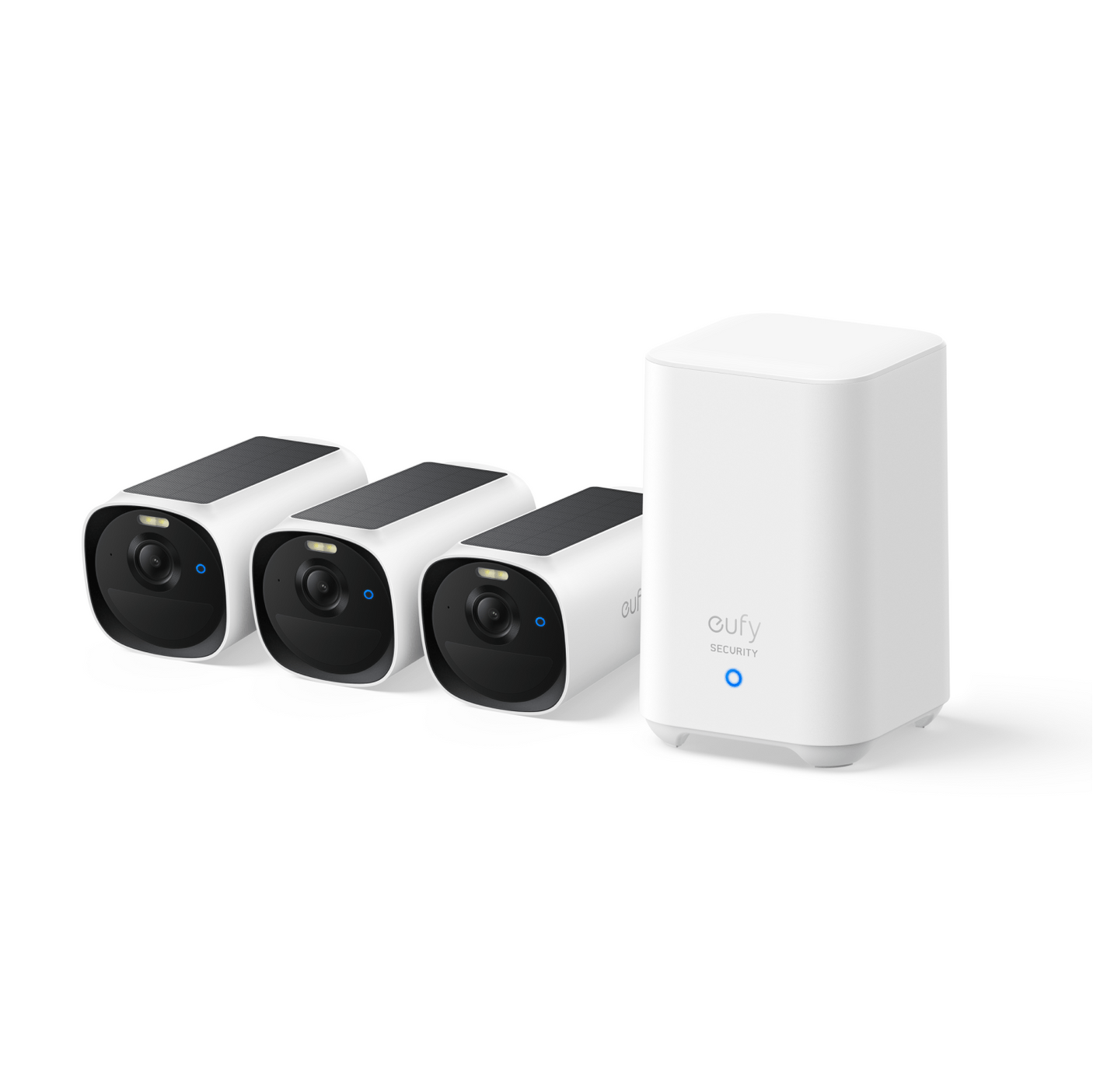 Eufy Camera de supraveghere Kit Supraveghere Video Eufy E8144324 | 2K HD, 3 Camere, Incarcare Solara, Homebase 2