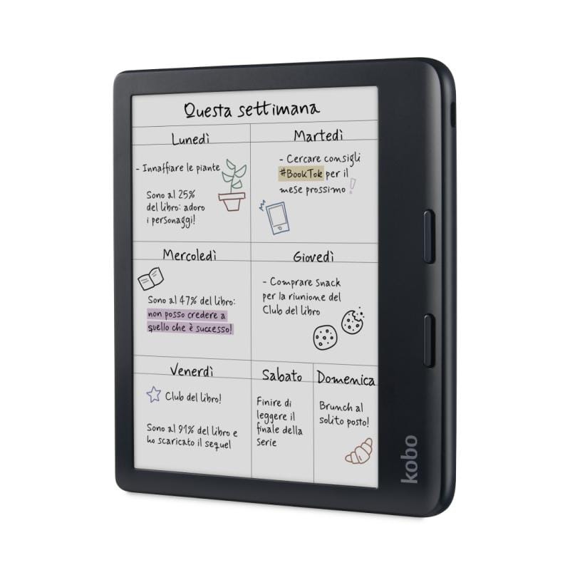 Kobo Ebook reader eBook Reader Kobo Libra Colour N428-KU-BK-K-CK | 7", Ecran Color, Negru
