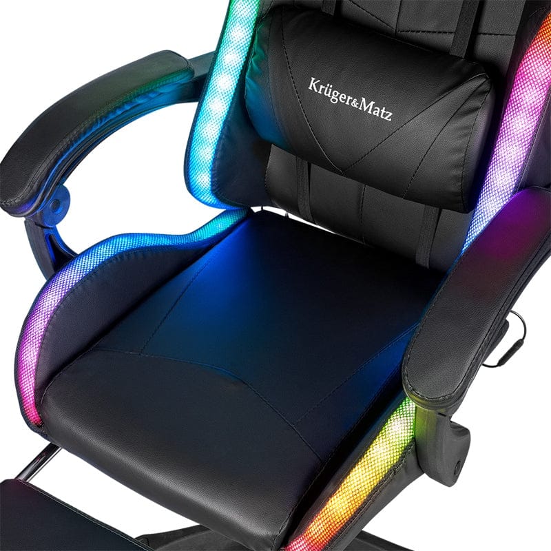 Kruger Matz Scaun Gaming Scaun Gaming Kruger Matz KM0790-BLED | 150kg, 54cm, Negru, LED