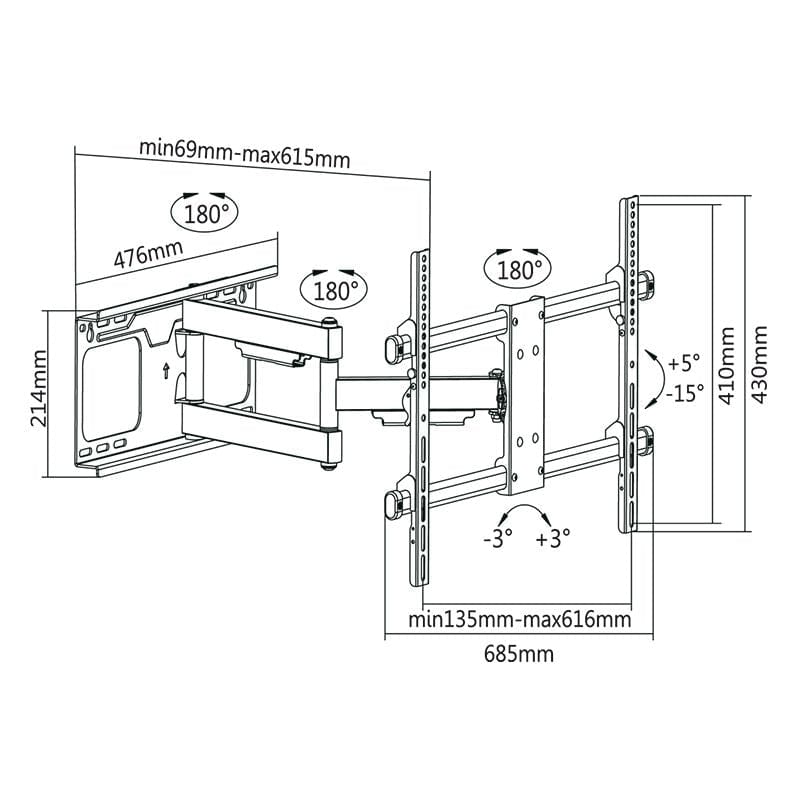 Kruger Matz Suport TV Suport TV Kruger Matz KM1305 | Negru