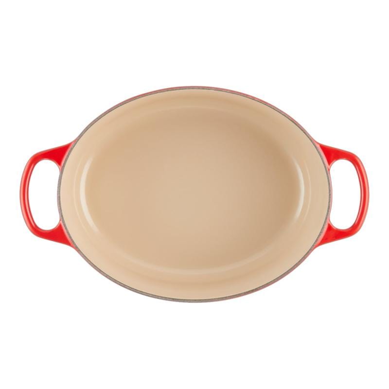 Le Creuset Tavă ovală pentru cuptor Le Creuset Signature 31 cm, fontă emailată, roșu cireș (Cherry Red)