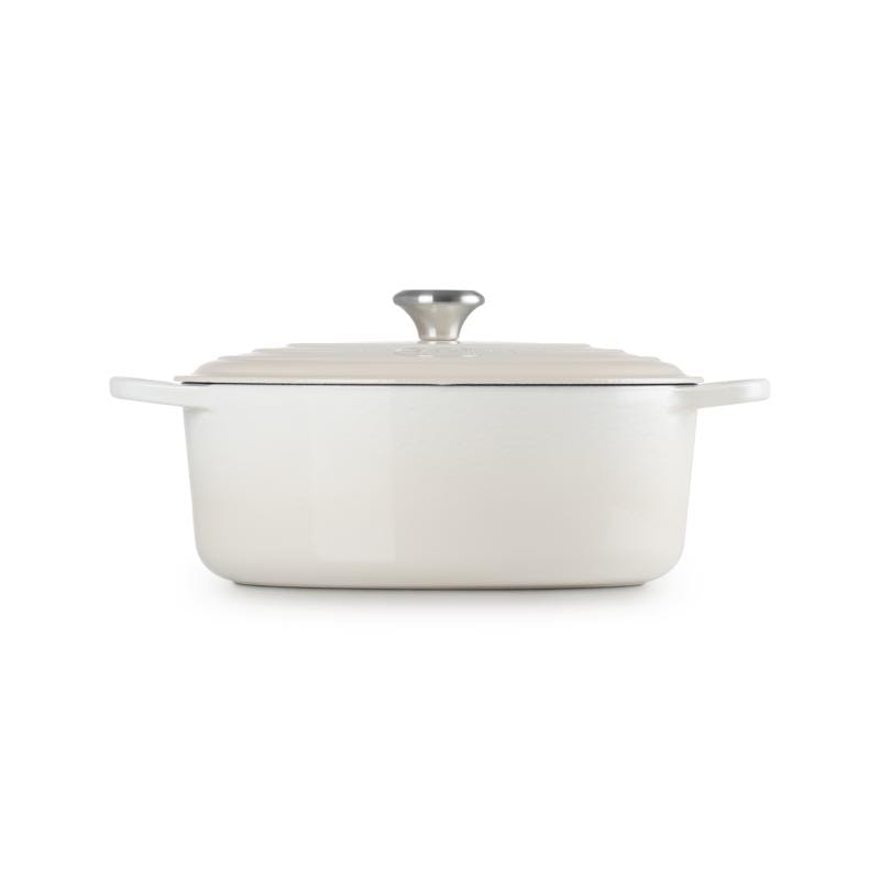 Le Creuset Masina de spalat vase Vas Oval pentru Friptura Le Creuset Signature 149913 | 31cm, Fonta Emailata, Meringue