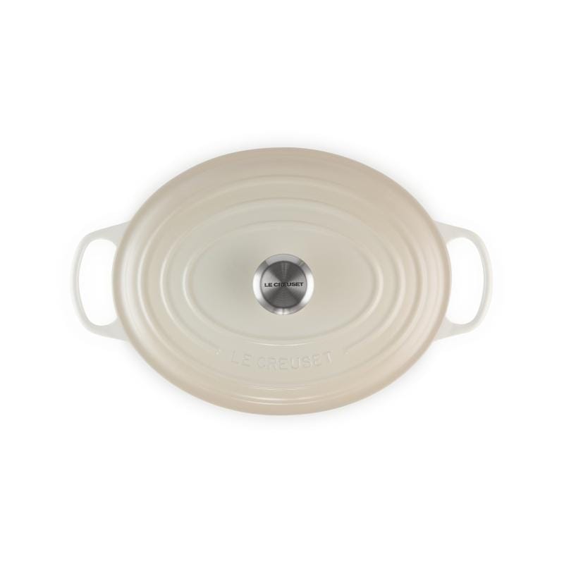 Le Creuset Masina de spalat vase Vas Oval pentru Friptura Le Creuset Signature 149913 | 31cm, Fonta Emailata, Meringue