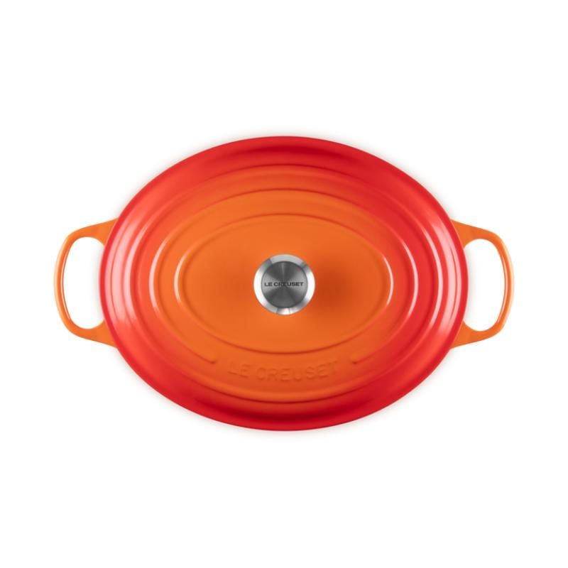 Le Creuset Set ustensile de bucatarie Tava Ovala Le Creuset Signature 149918 | 35 cm, Fonta Emailata, Oven Red