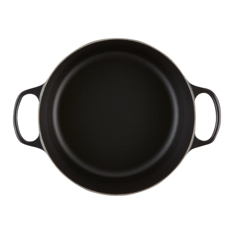 Le Creuset Cratită rotundă Le Creuset Signature din fontă emailată, 24 cm, negru