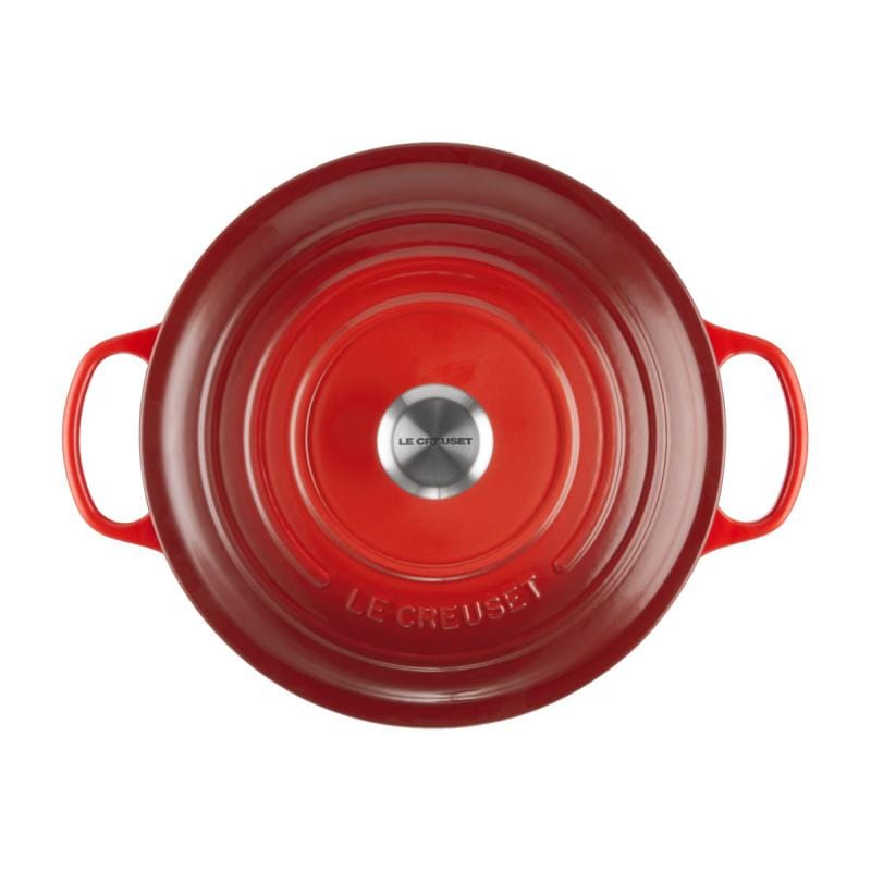 Le Creuset Tavă rotundă pentru cuptor Le Creuset Signature, fontă emailată, 28 cm, Cherry Red