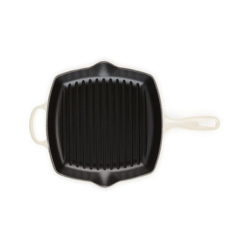 Le Creuset Set ustensile de bucatarie Tigaie Grill Le Creuset Signature 149919 | 26 cm, Fontă Emailată, Pătrată, Meringue