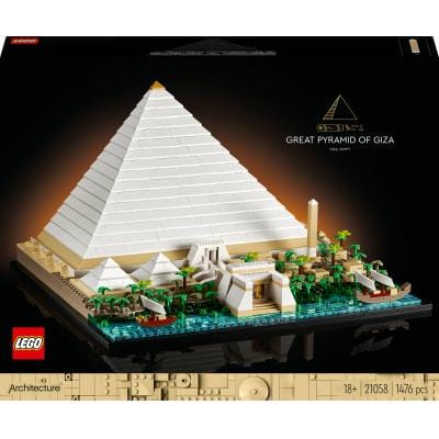 LEGO LEGO Architecture 21058 Marea Piramidă din Giza – Set de colecție pentru adulți, model Piramida lui Keops