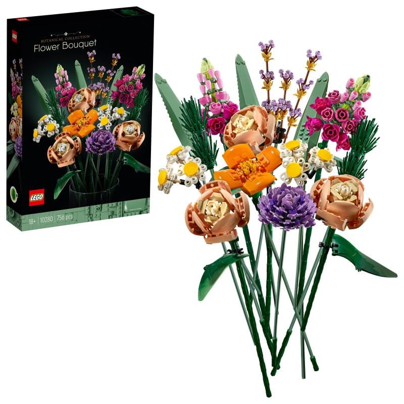 LEGO Set de Construcție LEGO Creator Buchet de Flori 10280, 18+ – Decor Botanic pentru Casă și Birou