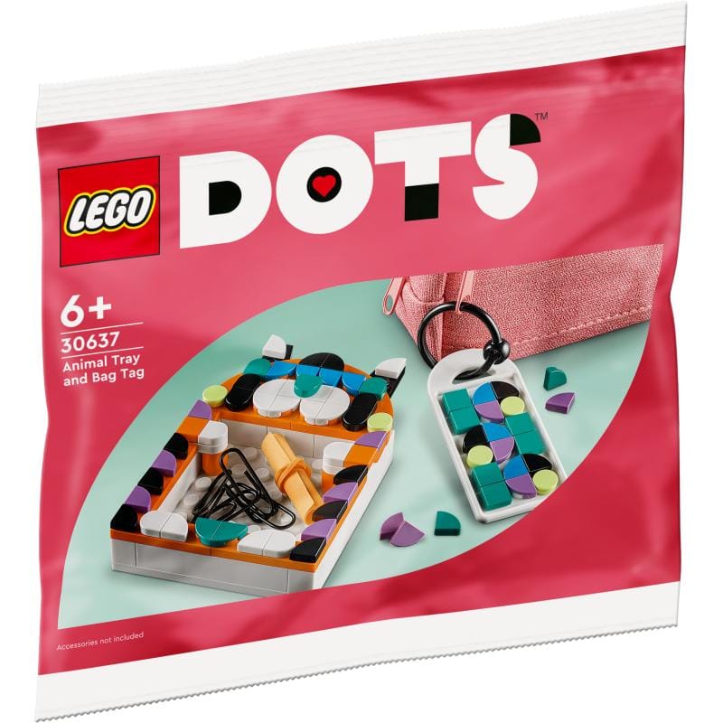 Lego Set creativ Set Creativ LEGO DOTS 30637 | Tavita Depozitare, Breloc Geanta