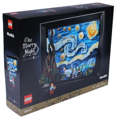 Lego Set farfurii Set LEGO Ideas Vincent van Gogh 21333 | Sternennacht 3D, Colectie Adulti, Minifigurina